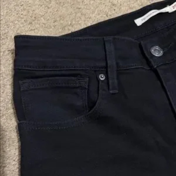 Levi's Women's High Rise Skinny Stretch Black Jeans - Picture 4 of 6